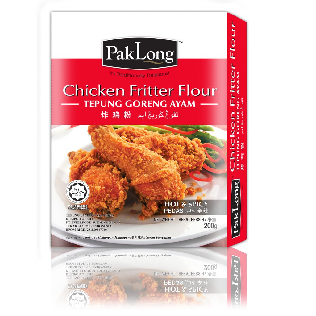 

Pak Long Chicken Fitter Flour/Tepung Ayam Goreng/Pak Long Tepung Goreng Ayam 200gr