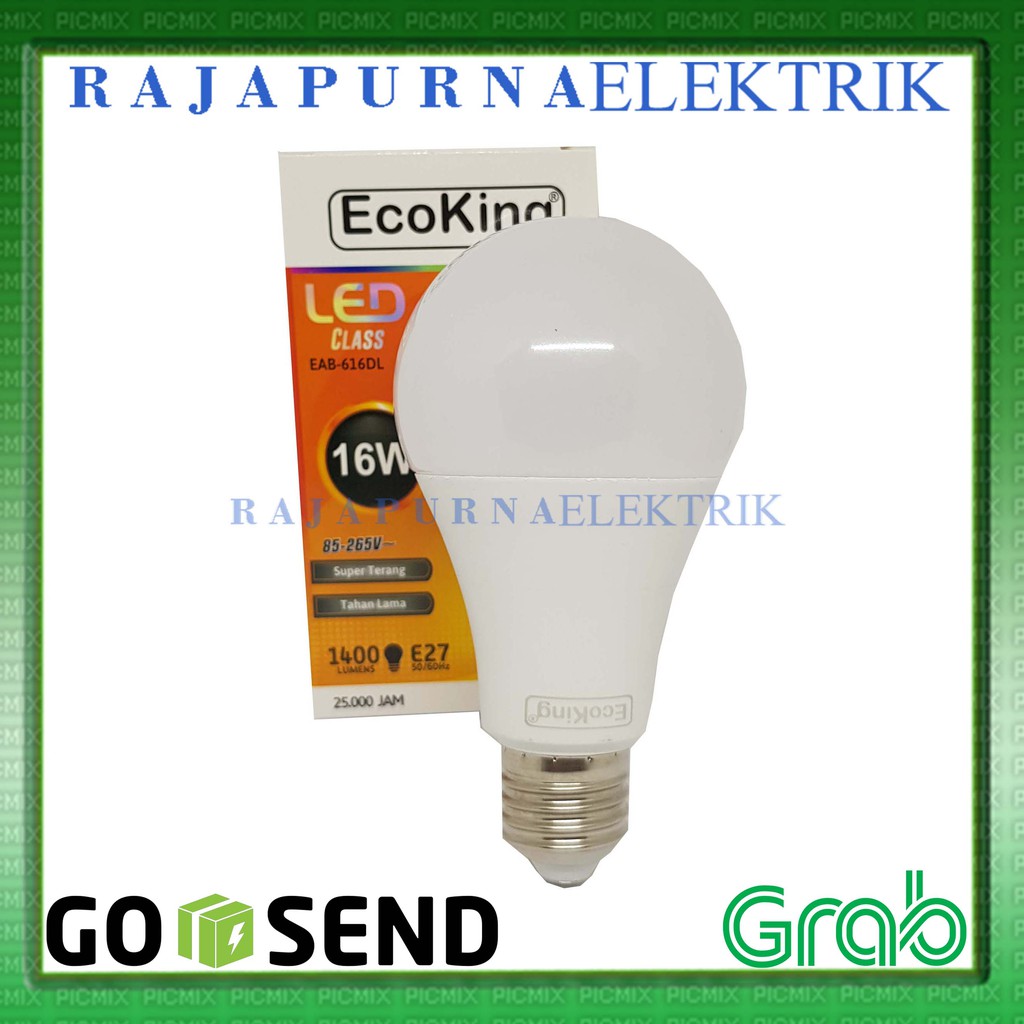 LAMPU LED 16W - 16 watt ECOKING SUPER TERANG - TAHAN LAMA (PAKET 10Pcs)