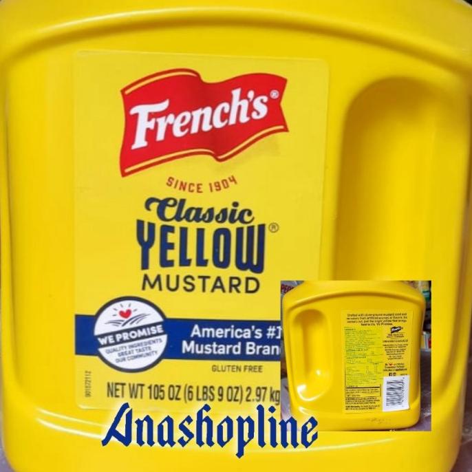

*****] French Yellow Mustard Galon 105oz / 2,98kg