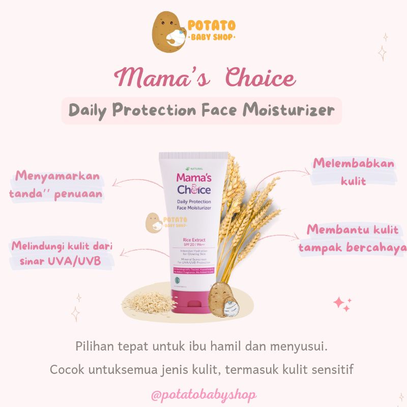 Mama's Choice Daily Protection Face Moisturizer SPF - Pelembab Wajah Mamas choice