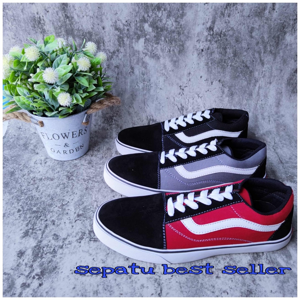 Siap Kirim Sepatu Vans Oldskool Bw N All White bisa COD Sket Sekolah Olahraga Santai Sport Murah