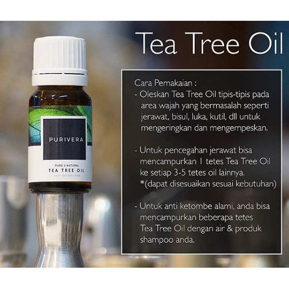 Purivera Botanicals Tea Tree Oil 10 Ml Original Indonesia