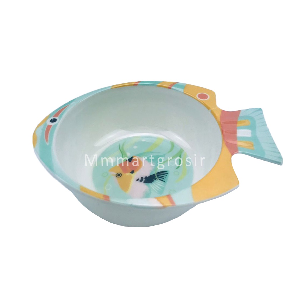 Mangkok / Mangkok Serbaguna / Mangkok Bentuk Ikan / Melamine 11x15cm