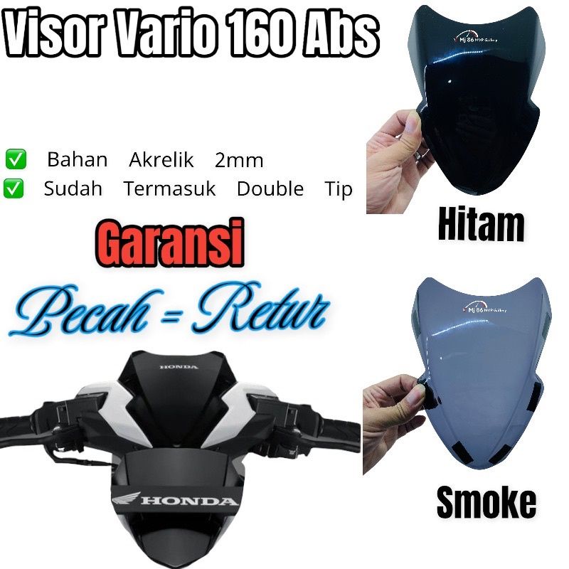 Visor Vario 160 ABS Free Double Tip Windshield Vario 160 Kualitas Original