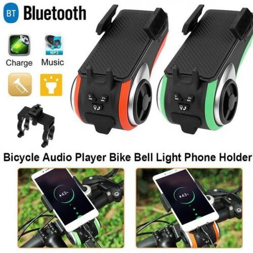 Multifunction Bicycle Powerbank Phone Holder with Speaker and LED