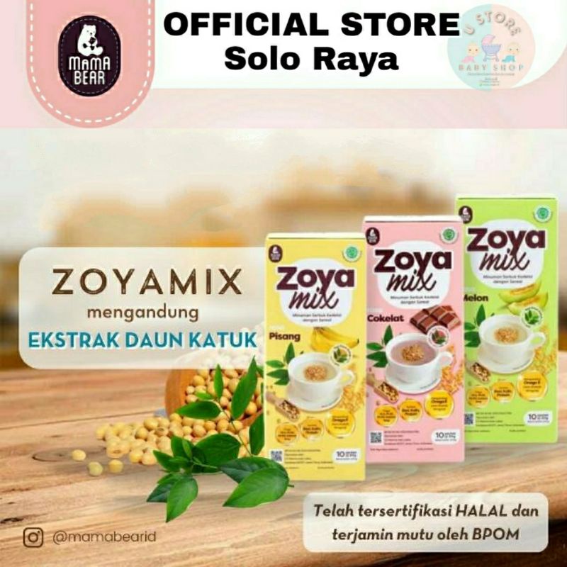 Zoya mix Asi Booster Mama Bear zoyamix MamaBear Pelancar Asi  sereal kedelai daun katuk