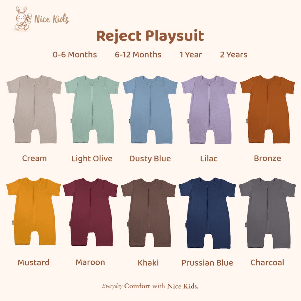 [REJECT SALE] Defect Playsuit Nice Kids (Baby Playsuit 0 Bulan - 2 tahun)