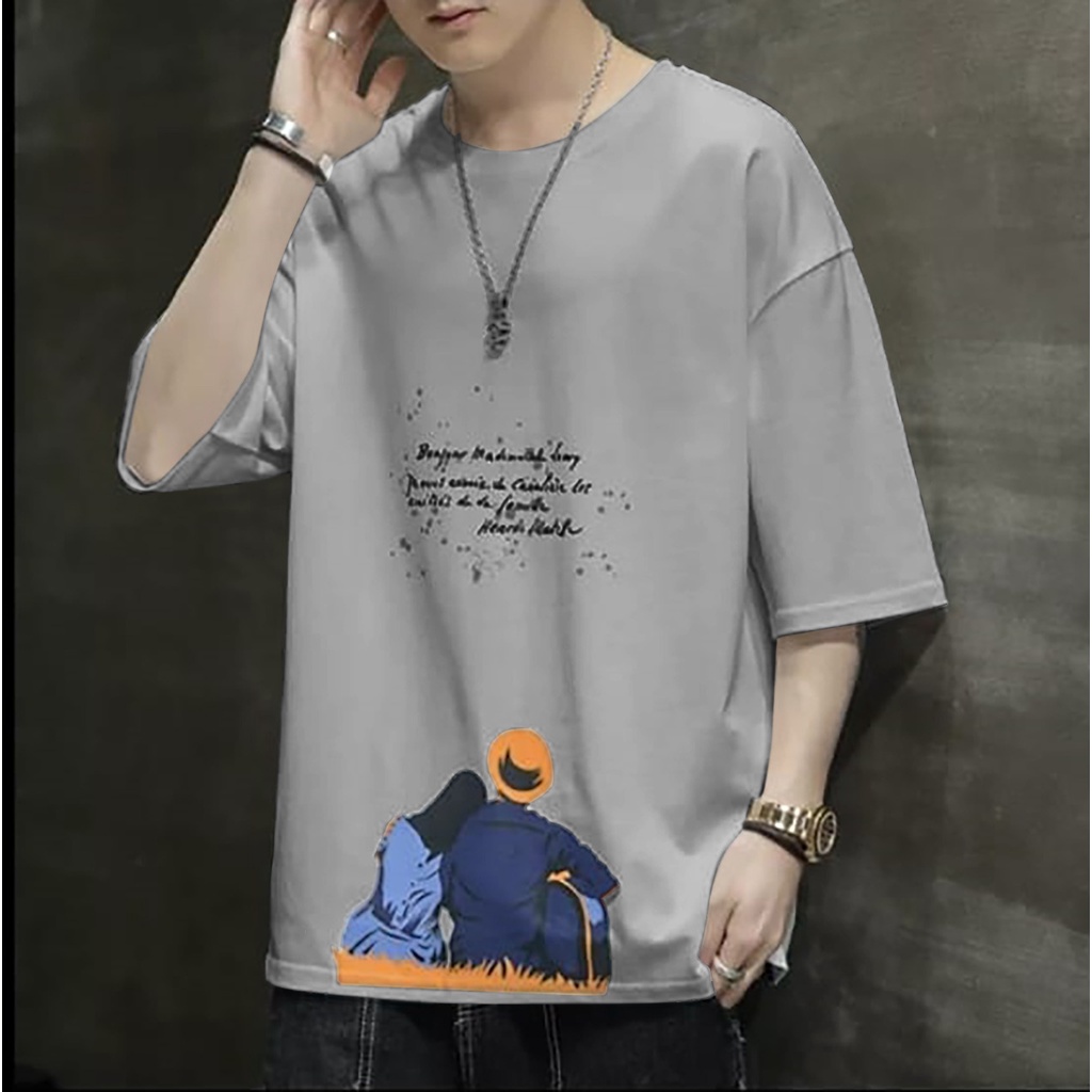 COD t-shirt oversize ML,XL,XXL kaos distro baju murah kaos keren baju terlaris ditto-panteloni