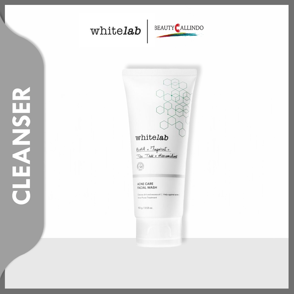 Whitelab Acne Care Facial Wash - Sabun Cuci Muka Untuk Kulit Jerawat Kontrol Minyak Berlebih Anti Bakteri