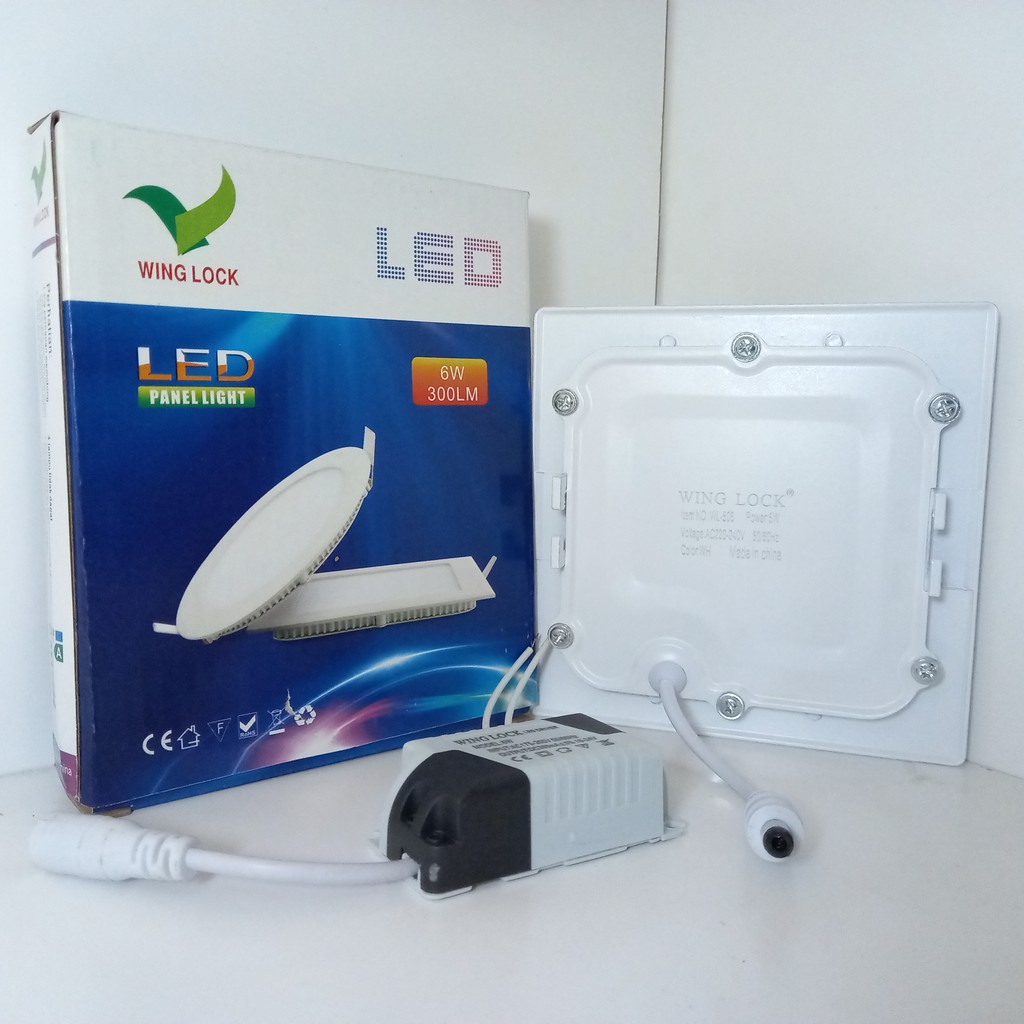 LAMPU DOWNLIGHT LED 6 WATT PUTIH LAMPU PANEL LED 6w TIPIS SEGI 4 INBOW