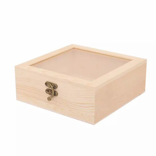 

Kotak kayu 30x20x10 gift box souvenir kado craft dengan tutup akrilik