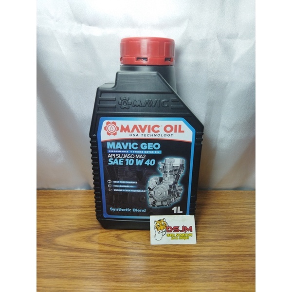 MAVIC OIL MAVIC GEO API SL JASO MA2 SAE 10W40 OLI MAVIC 4 TAK 1 LITER