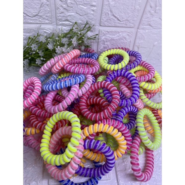 Ikat Rambut Spiral Kuncir Rambut Kabel Telepon-2