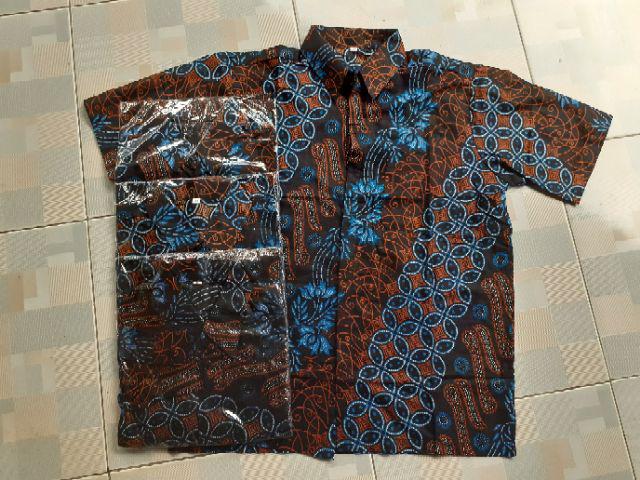 Bswart Batik Hrb026 Kenongo Hem Pendek Padi Pekalongan M L Xl Batik Pria Murah Modern Grosir