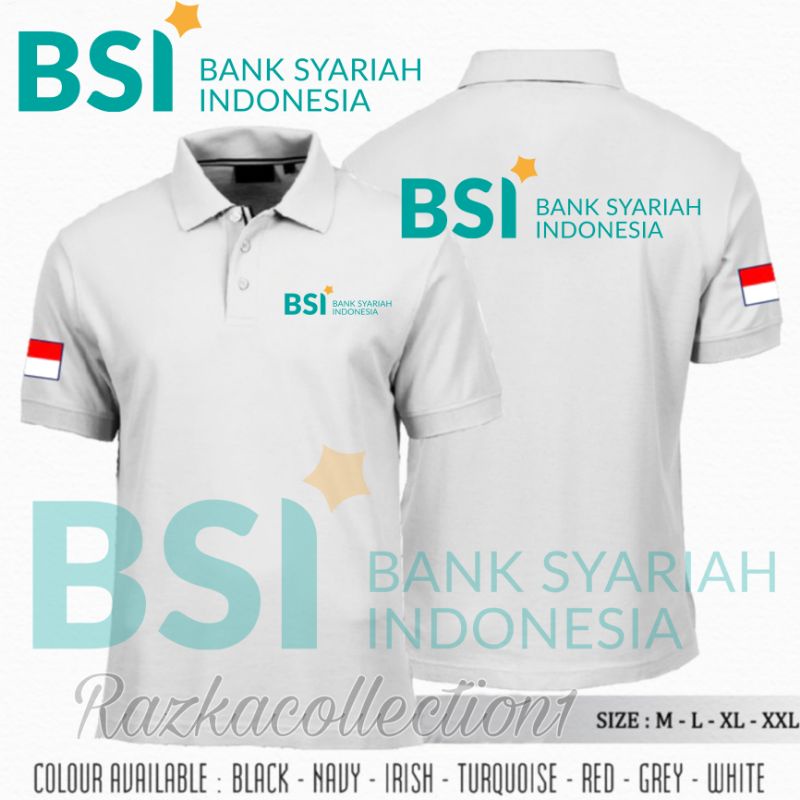 Polo Shirt BANK SYARIAH INDONESIA BSI / Kaos Kerah Bank Syariah Indonesia BSI