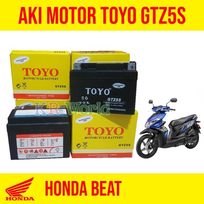 AKI MOTOR HONDA BEAT MEREK TOYO GTZ5S 100% ORIGINAL