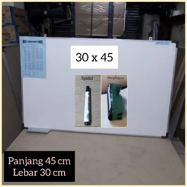 

Whiteboard papan tulis 30 x 45 cm