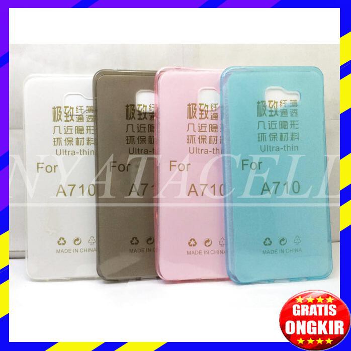 ACC HP CASE ULTRATHIN SAMSUNG A7 2016 A710 ULTRA THIN FIT SOFTCASE SILIKON BENING