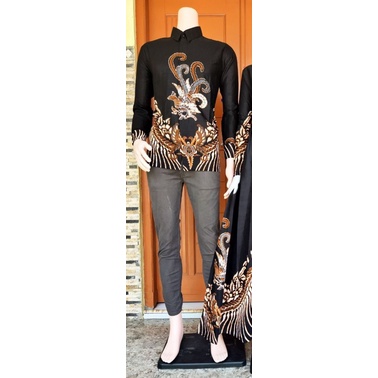Batik Aira - Batik Couple Gamis Kemeja Rantai Ijo-Kemeja 4
