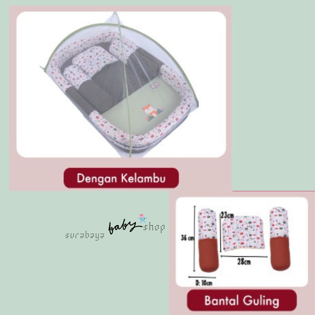 Cintaka Kasur Kolam Bumper + Kelambu Fox Series CBK2842