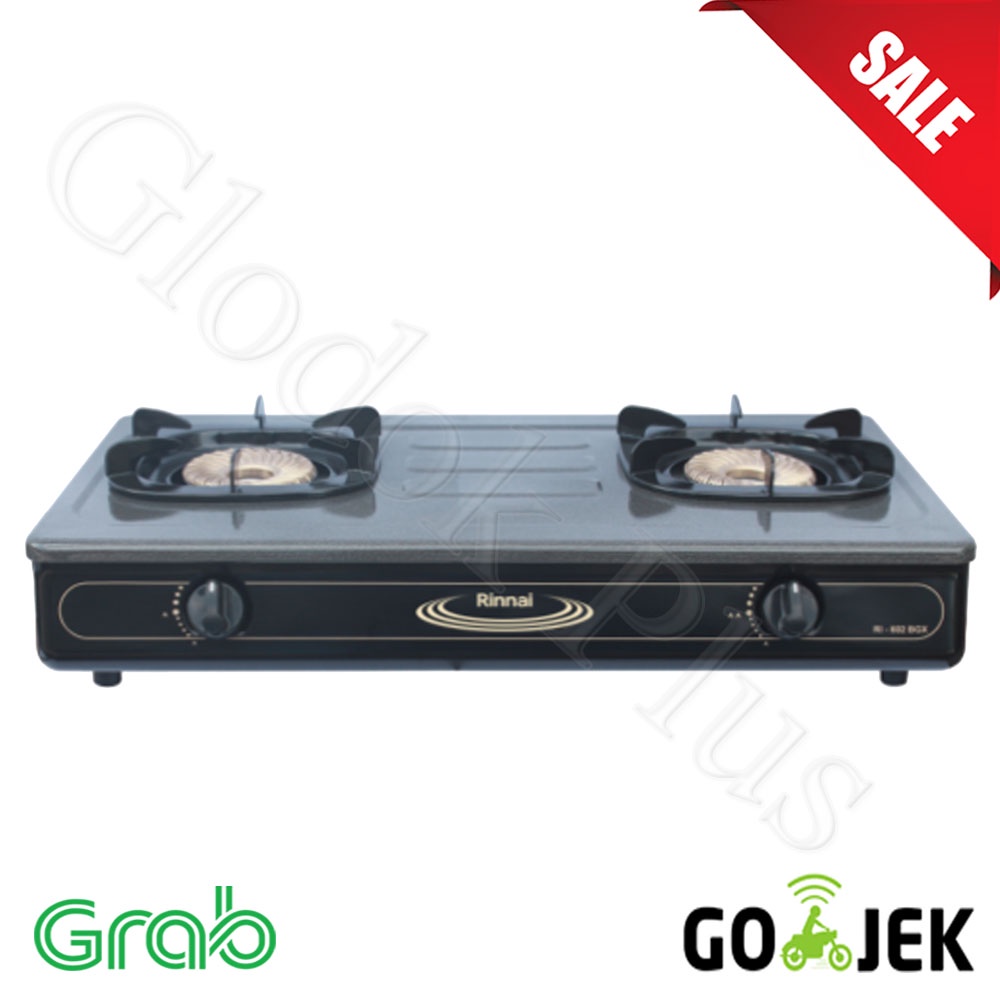 Rinnai RI-602 BGX Kompor Gas 2 Tungku RI602BGX Api Tornado 602BGX