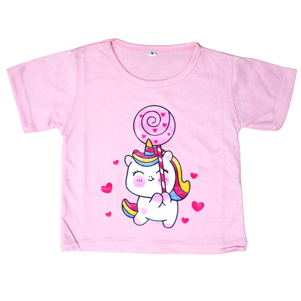 BabynKids - Baju Anak Perempuan / Kaos Anak Perempuan / Atasan Anak Cewek Gambar Motif Karakter / Pakaian Anak Perempuan