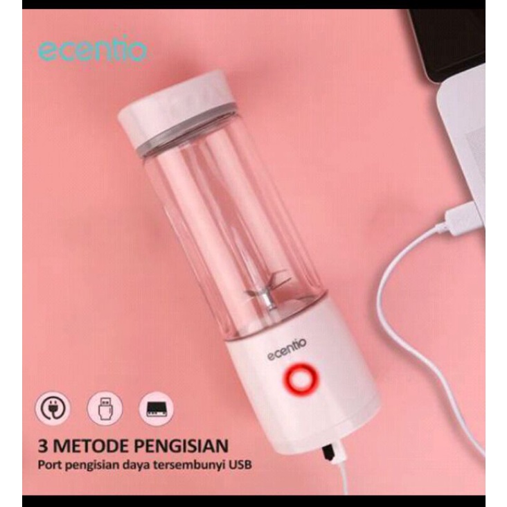 Portable electric juicer cup white 400 ml