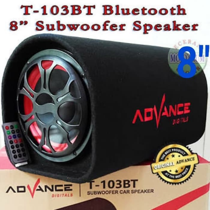 speaker mobil 8 tabung subwoofer car speaker 8 inch advance t103 bt