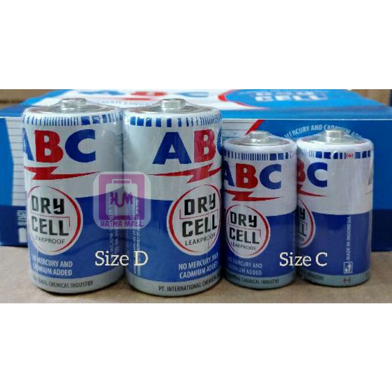 Baterai Tanggung ABC Biru size C R14 1.5V (isi 2 pcs)