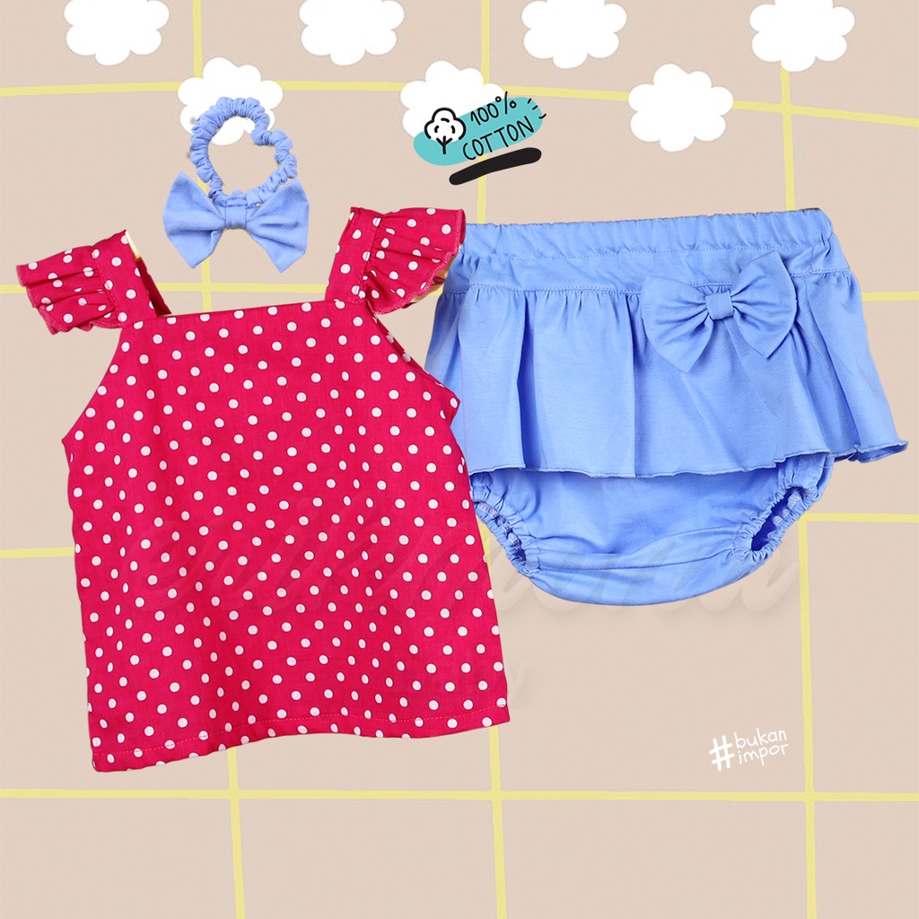 ⭐️ baju bayi setelan bayi setelan anak cewe 1y 2y 3y cheryl lucu murah ⭐️