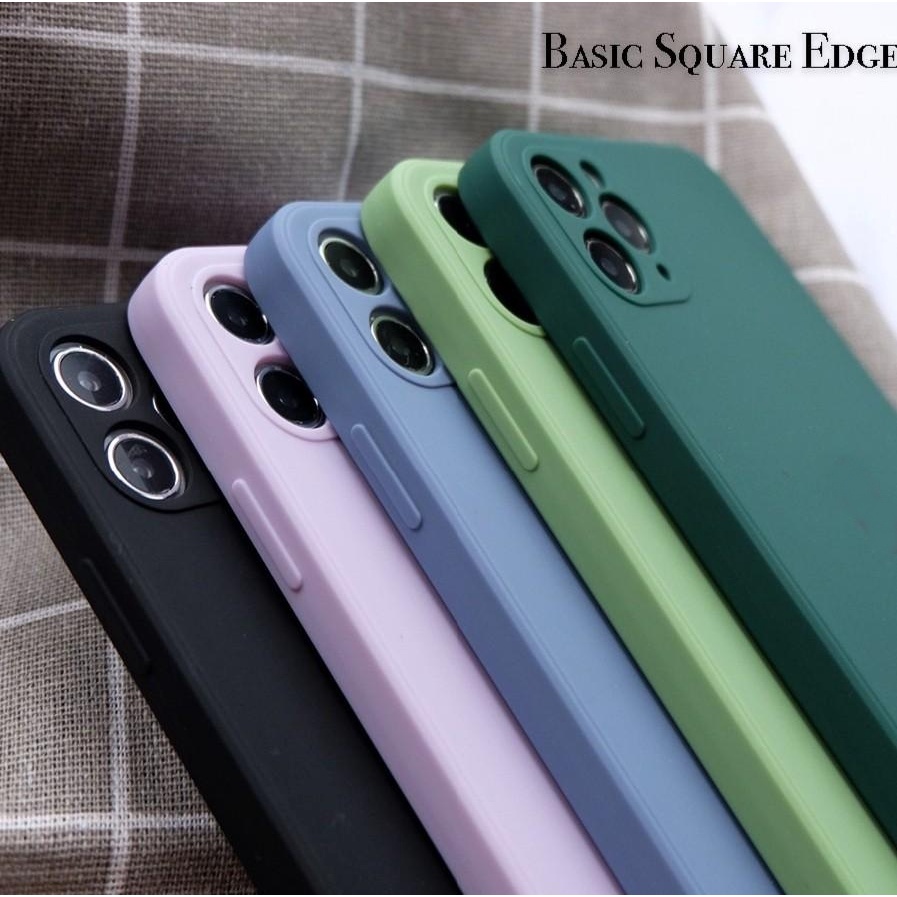 Case Square Edge Xiaomi Redmi Note 10 10S 9 PRO 9A 9C 9T Silikon Full Cover Camera Protection Softcase Macaron Casing Candy Straight Silicone-1