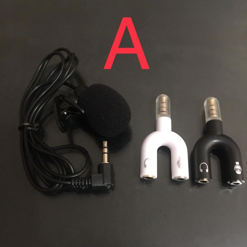 MIC VLOG + SPLITTER JACK AUDIO MICROPHONE SEPAKET VLOG MIKROFON YOUTUBER VLOGGER VIDEO HP AUX