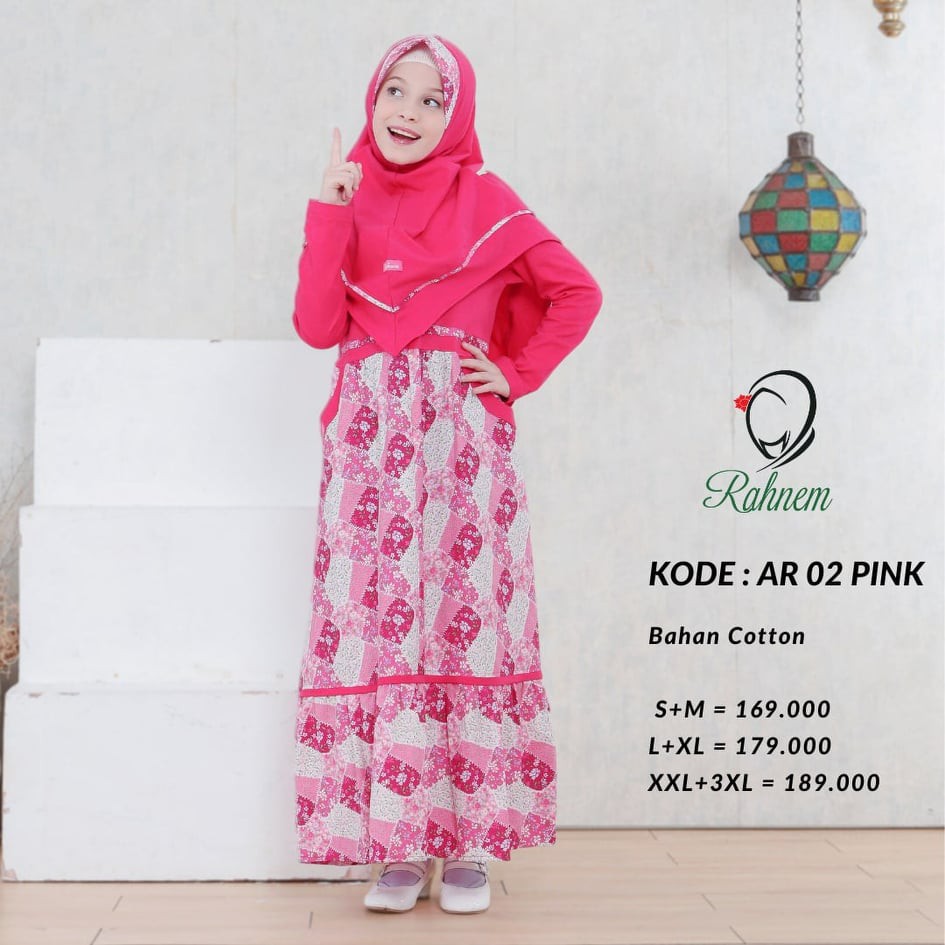 BISA COD - Gamis Anak Perempuan Rahnem  AR 01 AR 02 AR 03 / Fashion Muslim