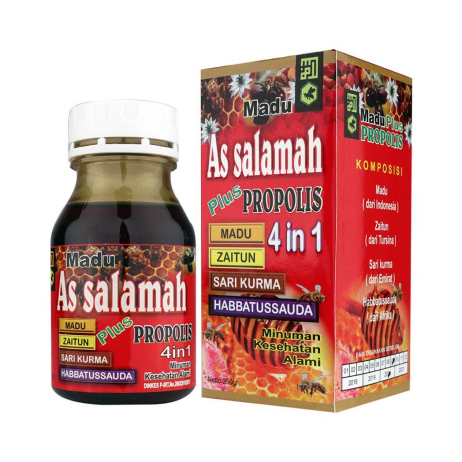 Madu As Salamah 4 In 1 plus Propolis Zaitun Sari Kurma Habbatussauda