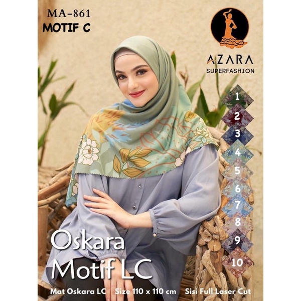 [PART 1] HIJAB SEGIEMPAT OSKARA LC MOTIF