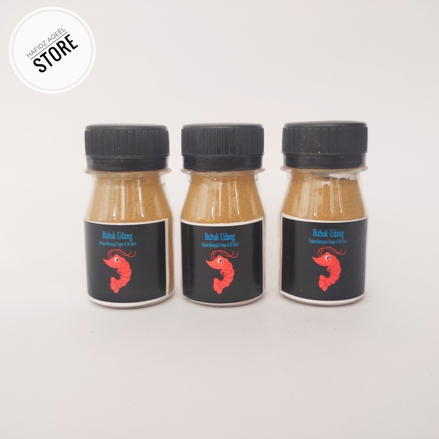 Bubuk Udang Pakan Burayak Cupang Guppy Pengganti Artemia