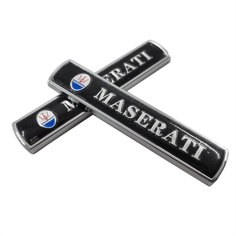 2pcs Stiker Emblem Logo MASERATI Bahan Metal Untuk Mobil MASERATI