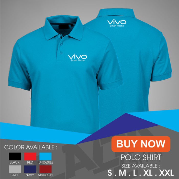 polo shirt vivo smartphone / kaos kerah smartphone vivo