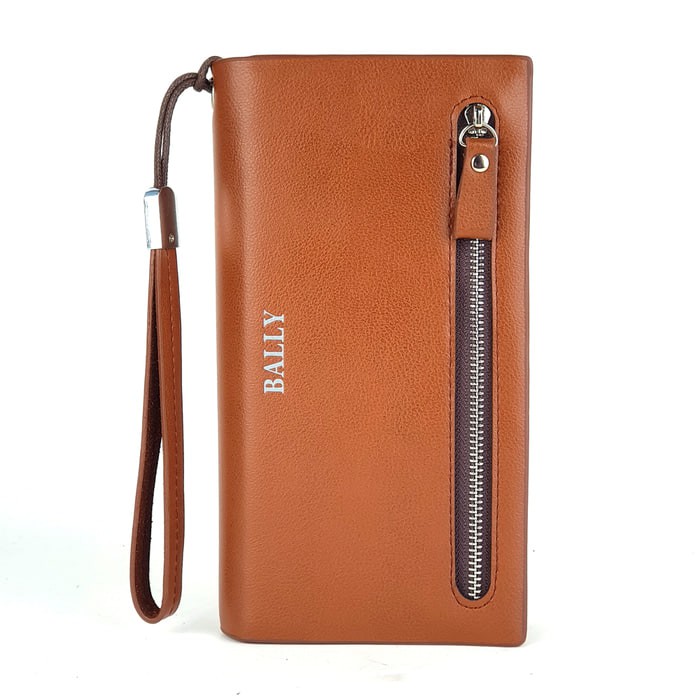 Dompet panjang pria kulit asli murah - BALLY SMS TAN