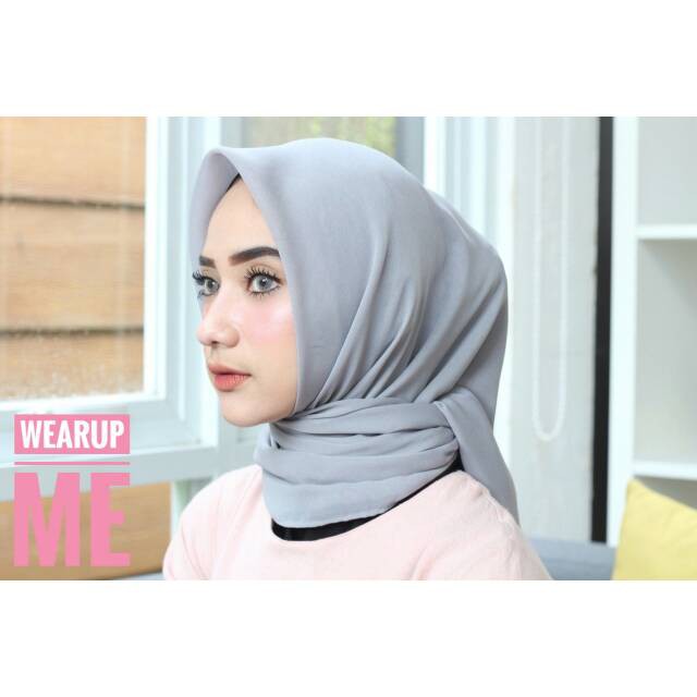HARGA TERMURAH JILBAB BELLA SQUARE SEGI EMPAT / HIJAB BELLA SQUARE TERBARU WARNA TERLENGKAP-Silver