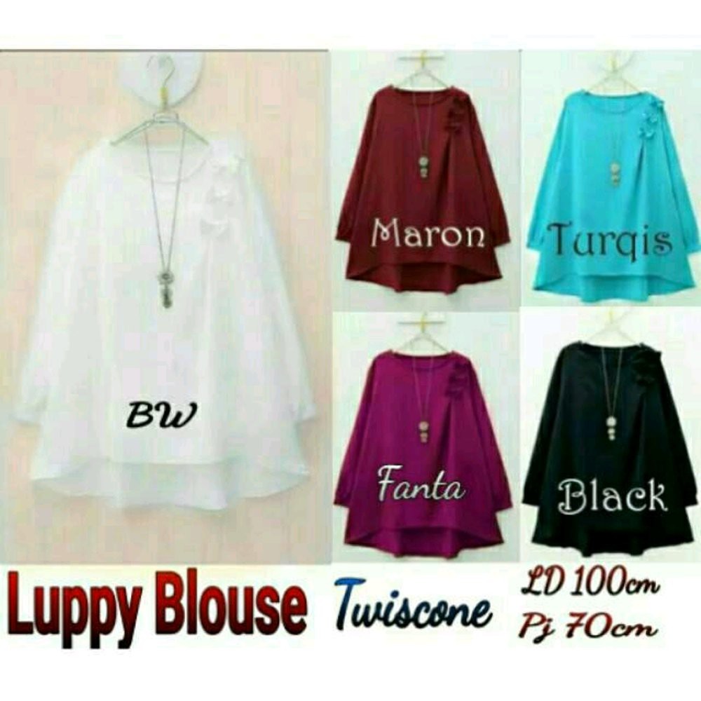 LUPPY BLOUSE BAJU ATASAN WANITA DRESS LENGAN PANJANG MUSLIMAH BUKAN CRESSIDA H M DNC ZOYA SUNDAY ME