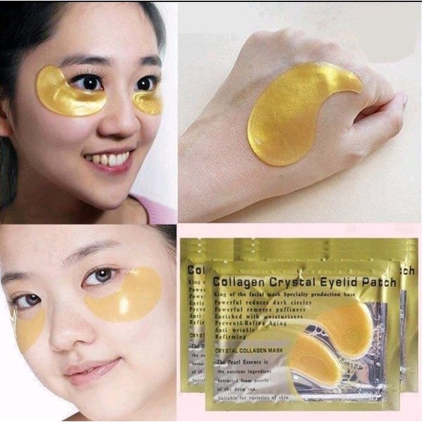 Masker Mata Panda Collagen Emas Crystal Eye Gold Mask Penghilang Hitam Kantung Mata Perawatan Muka