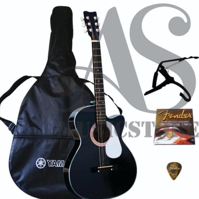 Gitar Akustik Yamaha Hitam / Gitar Untuk Pemula