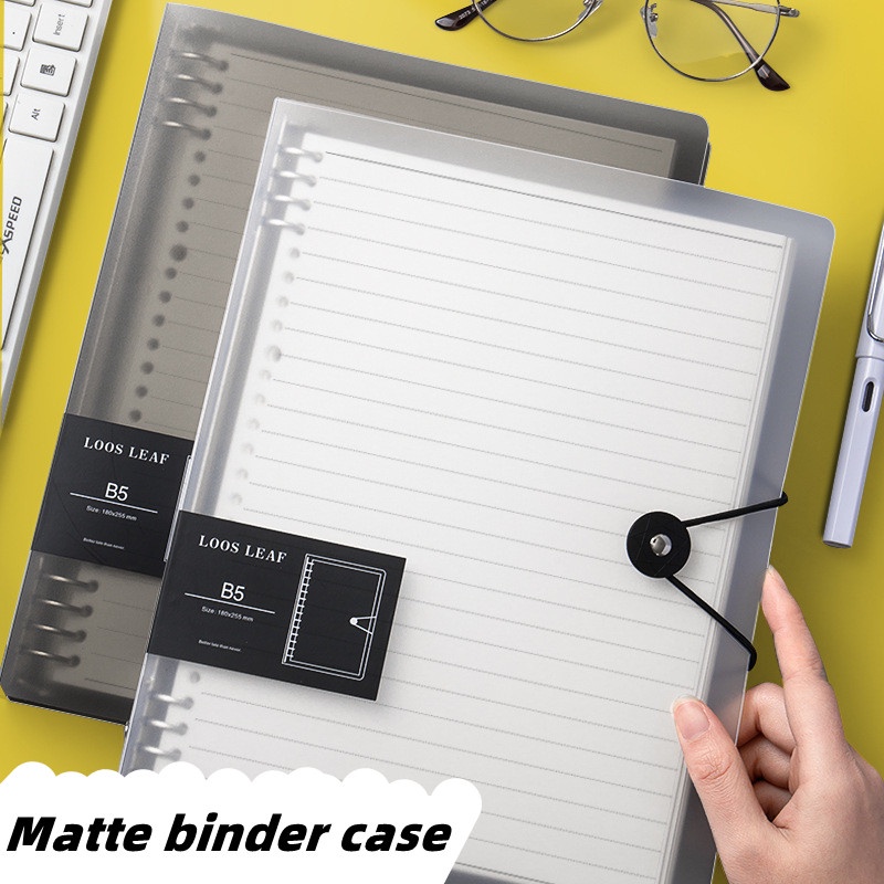 Ring Binder Loose Leaf Kosong Transparan Kapasitas Besar A4 / B5 / A5