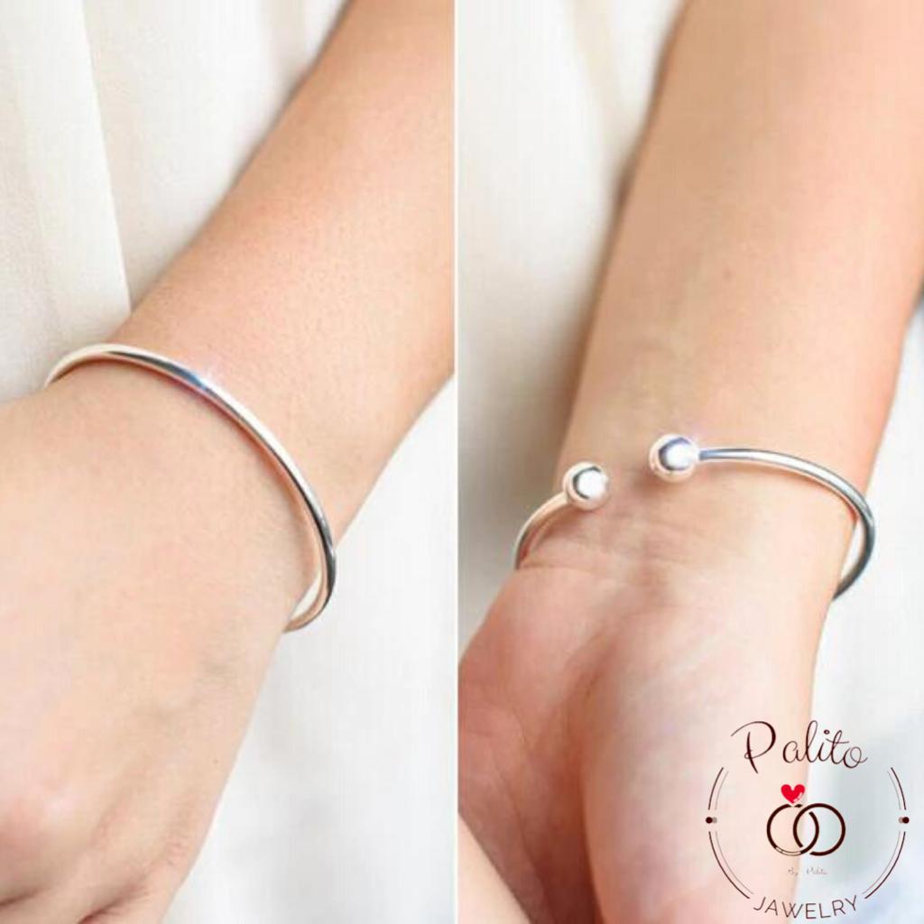 GELANG BAJA PUTIH TITANIUM STAINLES TEEL CANTIK DAN KEREN UNTUK PRIA DAN WANITA ANTI KARAT DAN TIDAK LUNTUR TERBARU