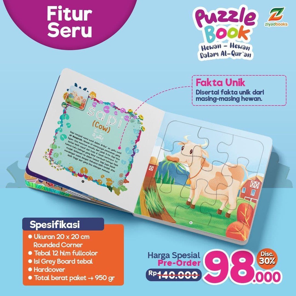 Hot Sale!!! Puzzle Book Hewan-Hewan Dalam Hadis (Ziyad)