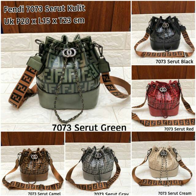 

Fendi 7073 Serut Kulit Semi Premium Uk P20 x L15 x T23 cm 2 pcs bisa 1 kg