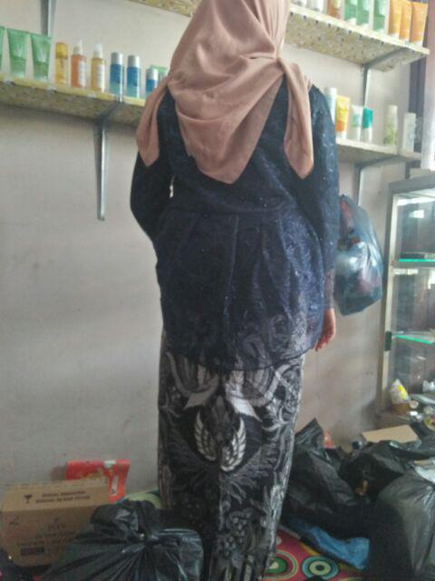 (termurah - Ori & Real Pic _6 Warna) Batik Couple Andhini Kebaya Couple Brukat Anabel - Bs073