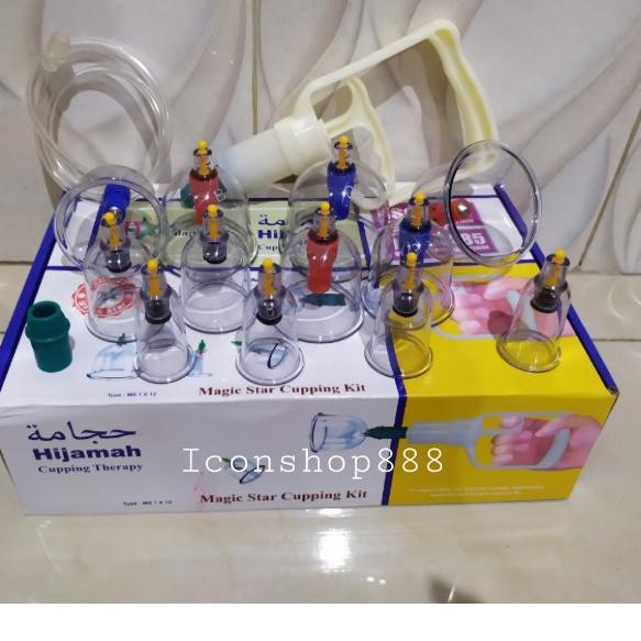 11.11 Sakti ICON Kop Angin Isi 12 Kop Lengkap Selang / Alat Bekam yang Bagus MS Kop Angin Hijamah #