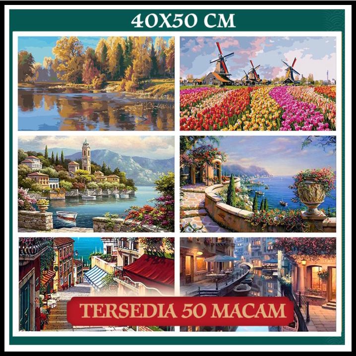 

Ready JktHome Decor Canvas Paint By Number Kit Oil Painting